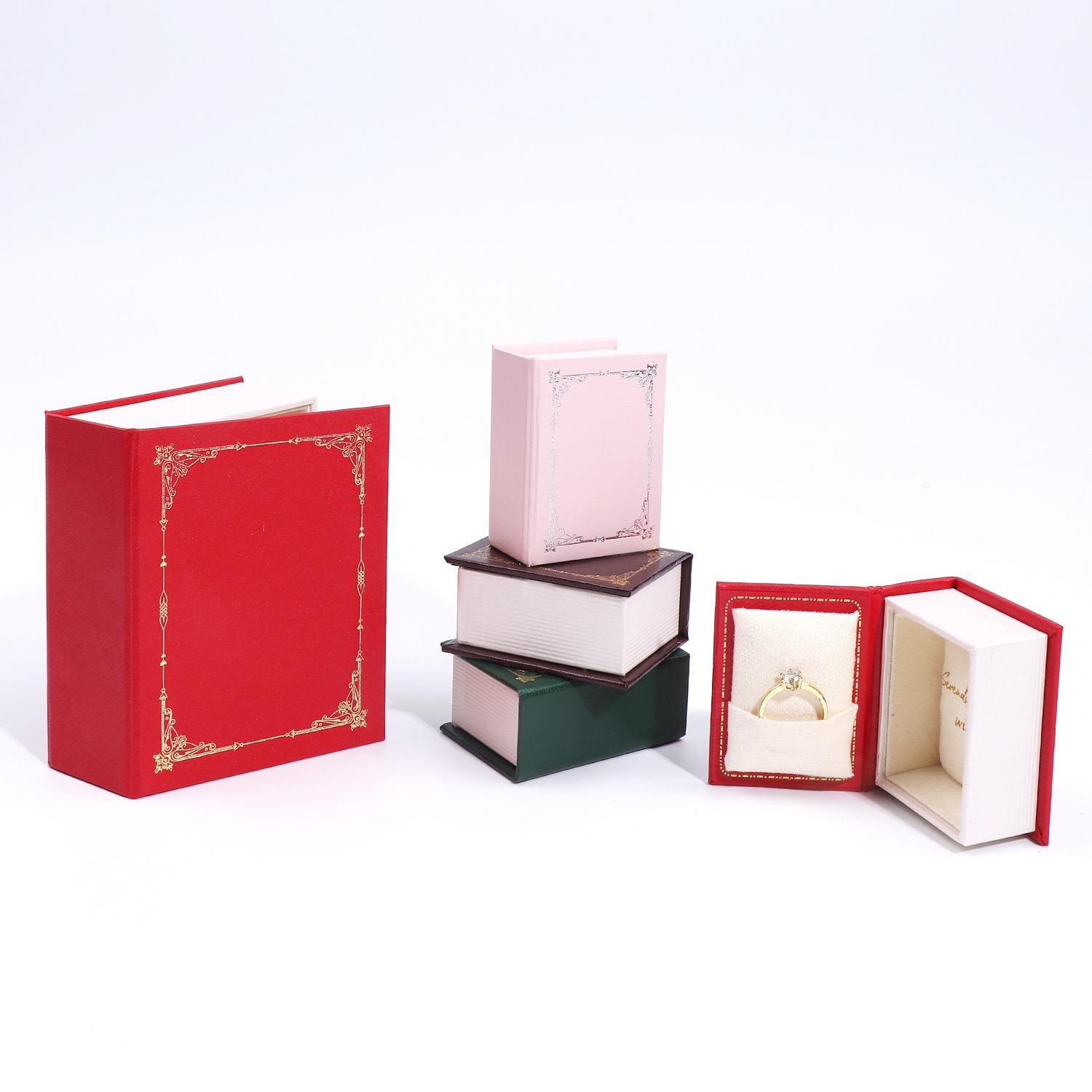 Best Selling Flip Book-shaped Ring Jewelry Box European Creative Magnetic Jewelry Gift Box High-end Jewelry Box
