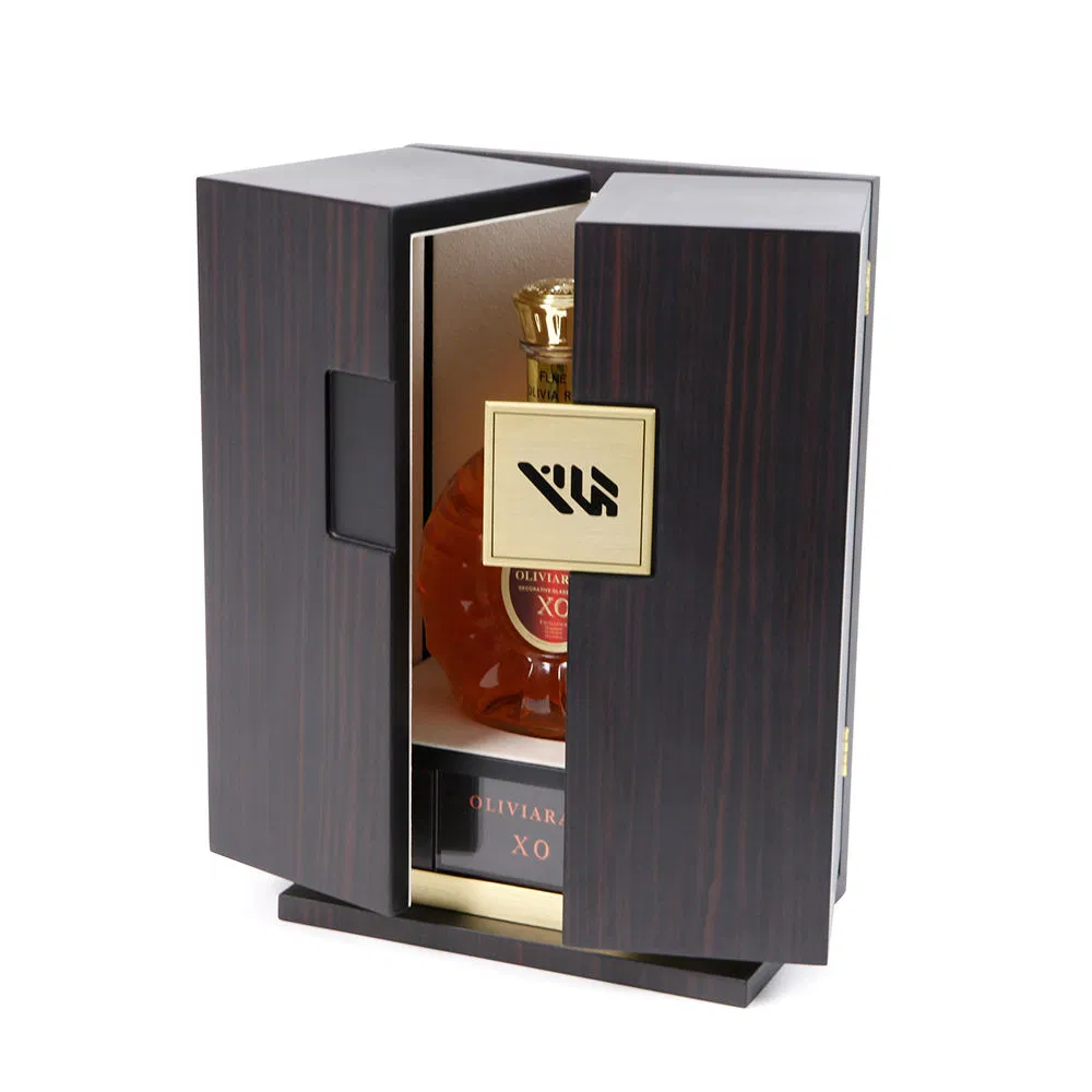 Premium Travel Metal Lock Customized Paper Box for Wine Luxury Customization Wine Packaging Cardboard Gift Box with Handle