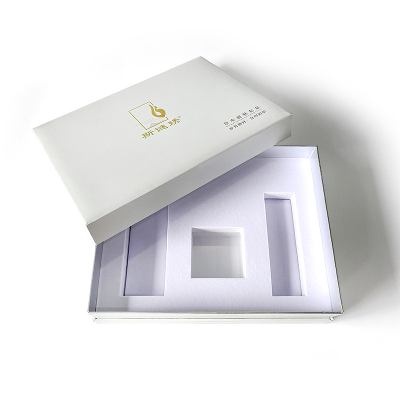 High Quality Biodegradable Cosmetic Skincare Packaging Rigid Boxes Embossing Matt Lamination Elegant Cardboard Gift Boxes for