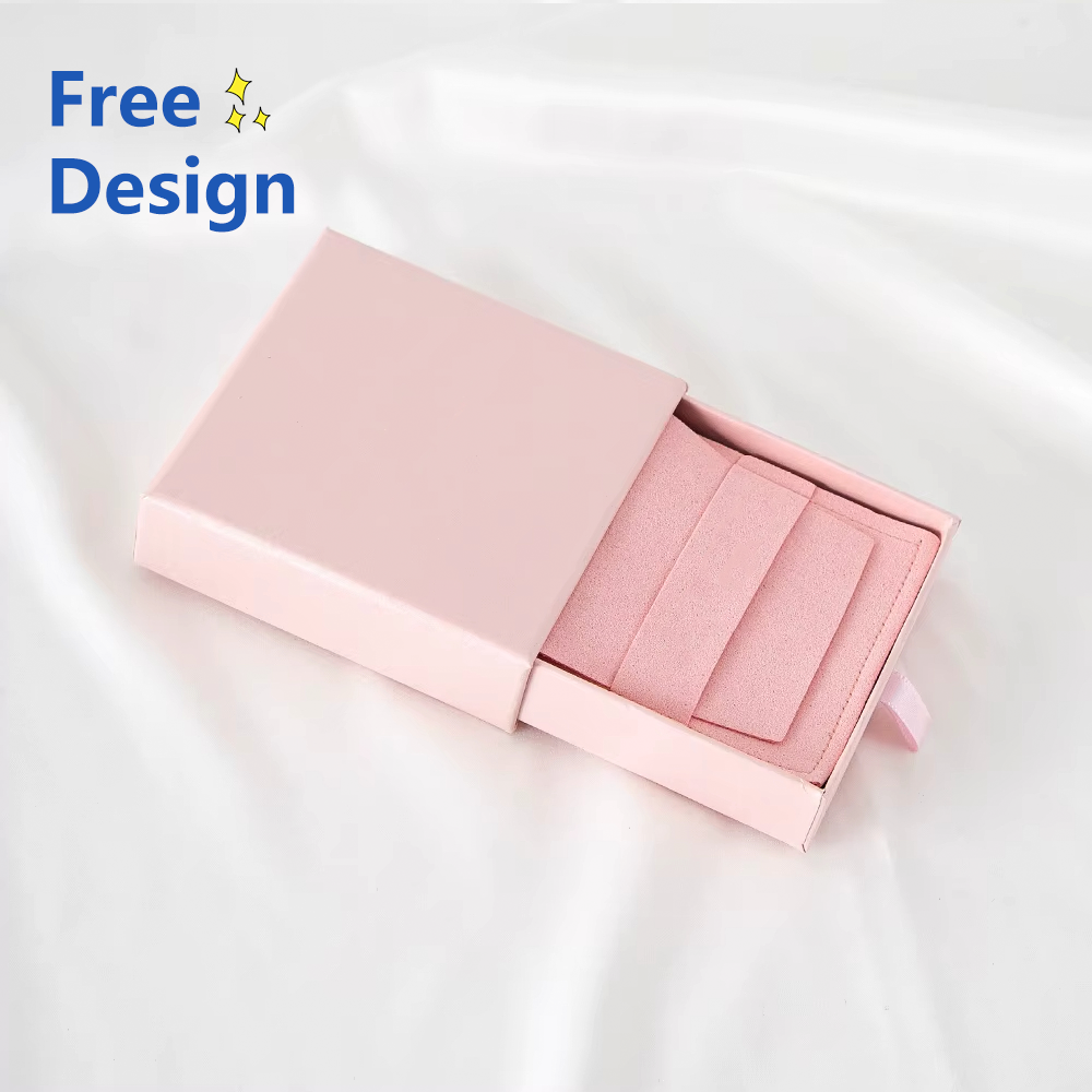 Customized Printed Premium Rigid Cardboard Jewelry Box Advanced Packaging Matt Lamination for Necklace Ring Earrings Other Gifts
