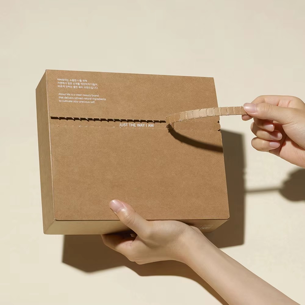 Premium Stylish Pink Custom Printed Foldable Tear-off Corrugated Paper Lid Box For Food Gift Packaging