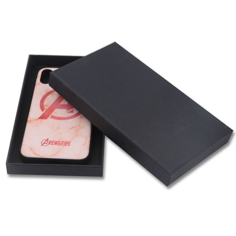 Luxury Factory Custom Cell Phone Packing Paper Boxes Cardboard Black Retail Mobile Phone Cover Mobile Phone Case Packaging Box