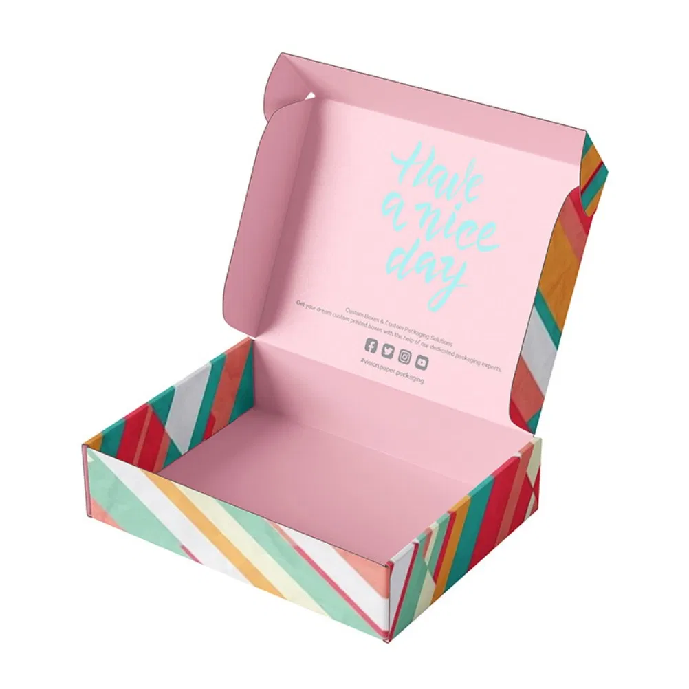 Full Color Glossy Sturdy Recyclable Retail Transport Delivery Packaging Box