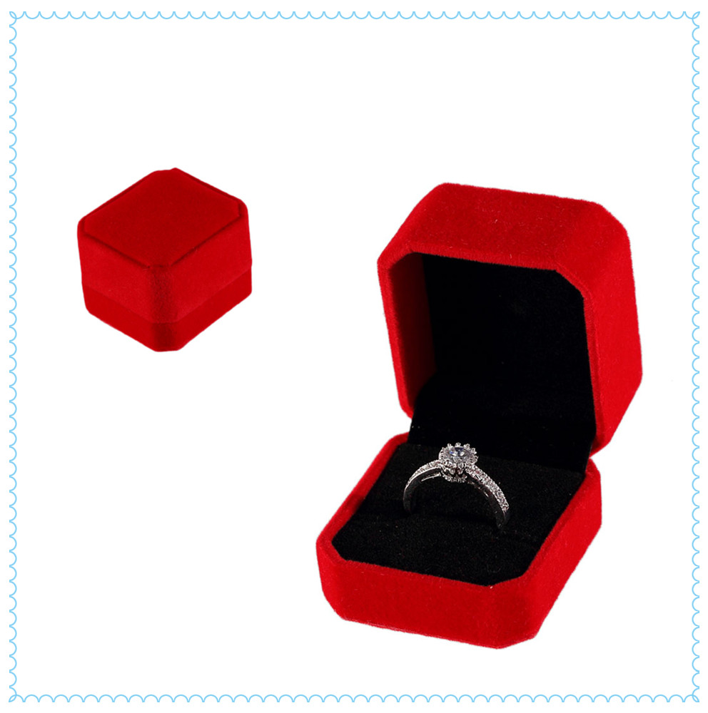 10 Colors Engagement Wedding Premium Velvet Ring Box Jewelry Packaging Gift Box Packaging