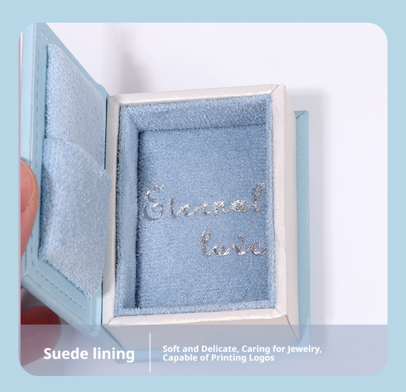 Hot-Selling Art Paper Sponge Lined Book-Shaped Customizable Magnetic Flip Cover European Style Jewelry Gift Box