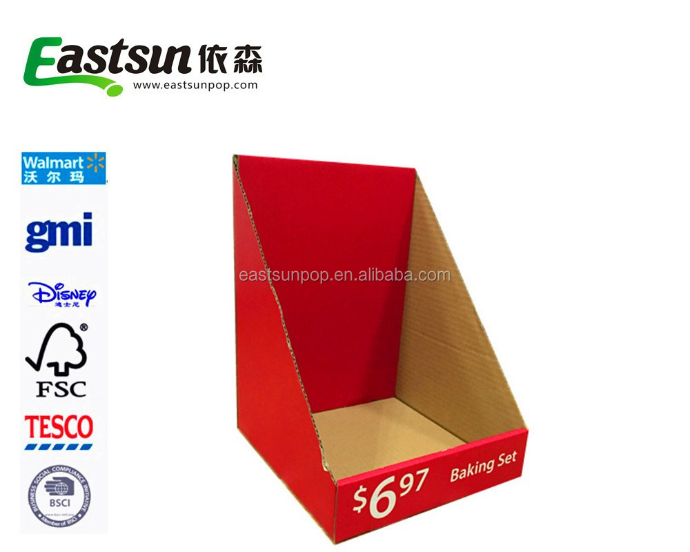 Customized Recyclable Corrugated PDQ Display Box Premium Paper Boxes for Product Presentation