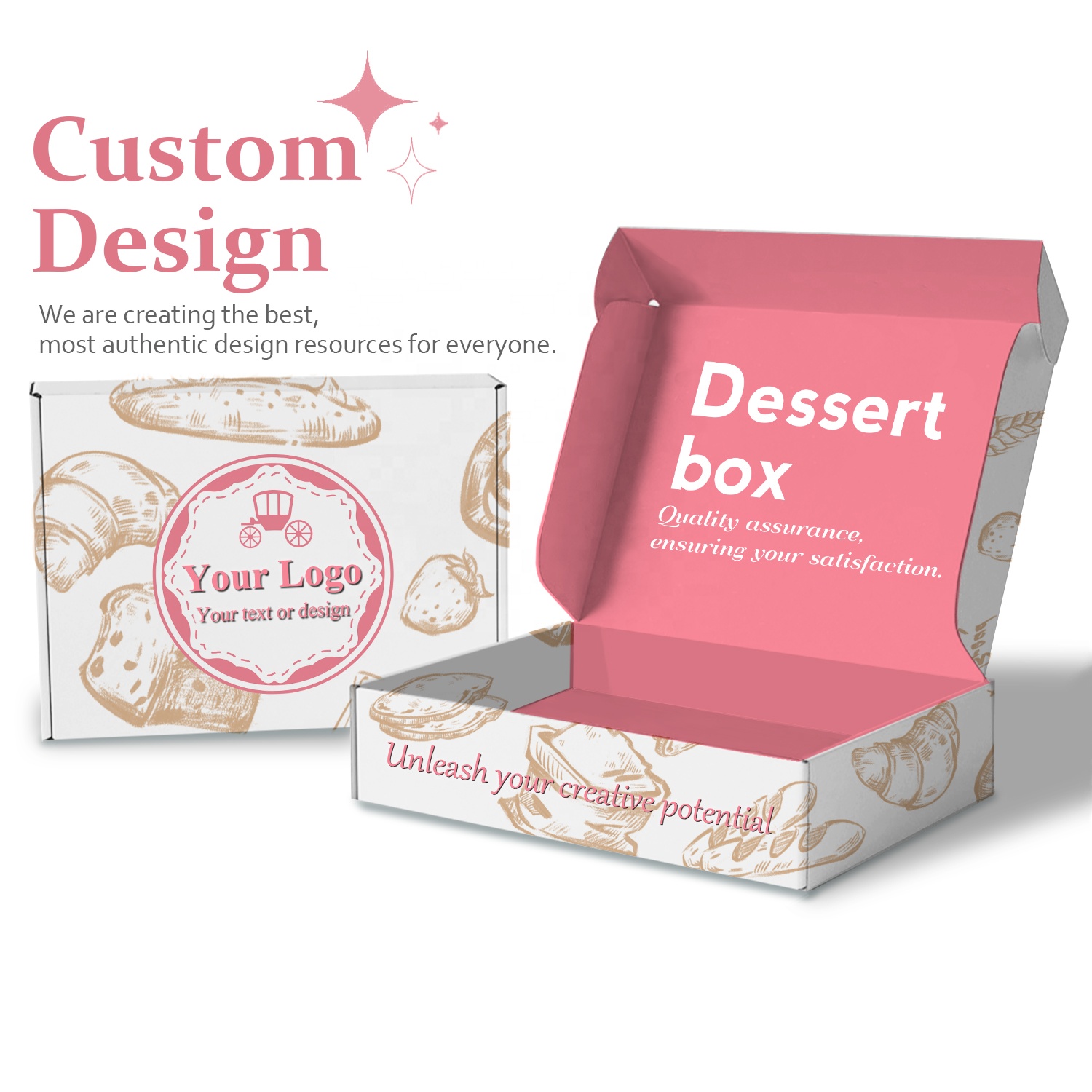 Wholesale Paper Donut Box Custom Design Chocolate Doughnut Gift Boxes With Logo