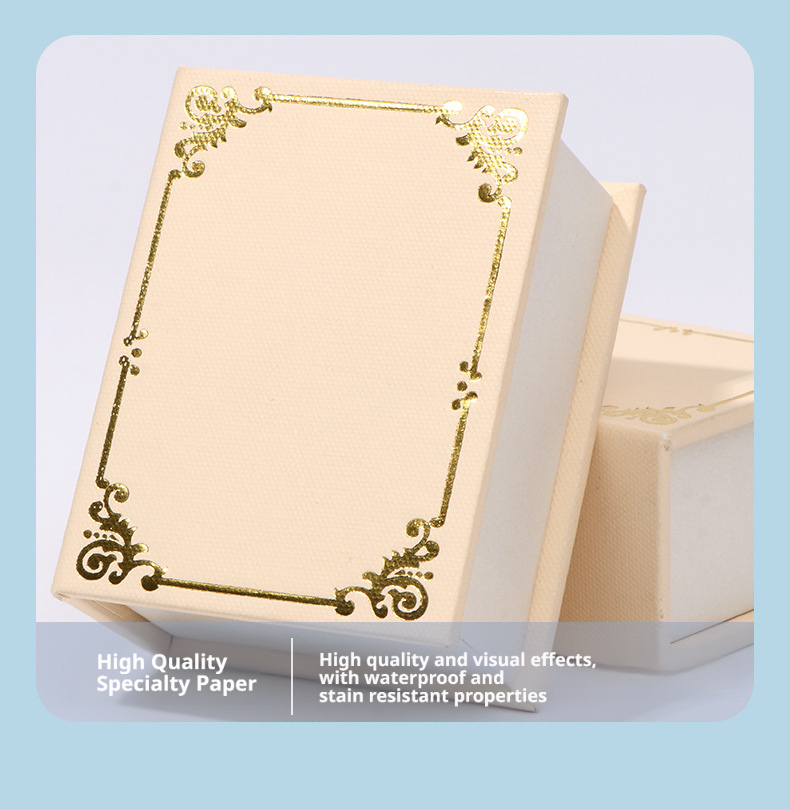 Hot-Selling Art Paper Sponge Lined Book-Shaped Customizable Magnetic Flip Cover European Style Jewelry Gift Box