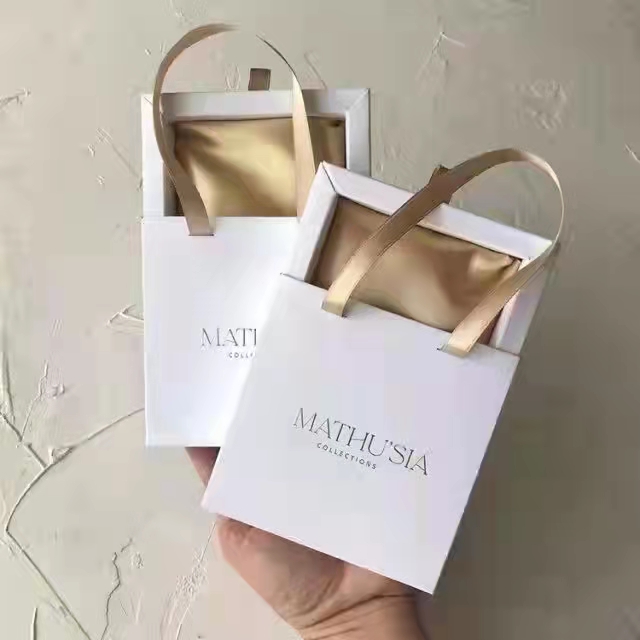 Customized Logo Hot Sale Luxury Paper Ring Necklace Drawer Jewelry Box With Handle Bracelet Gift Storage Packaging Jewelry Box