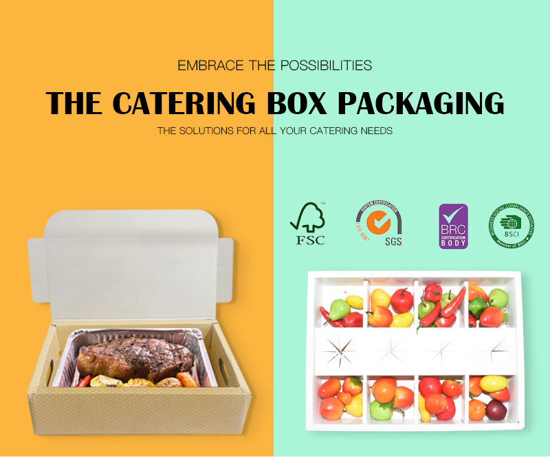 Custom Triple Dessert Platter Food Catering Box Party Tacos Kraft Paper Candy Cake Sandwich Packaging Box Rigid Boxes