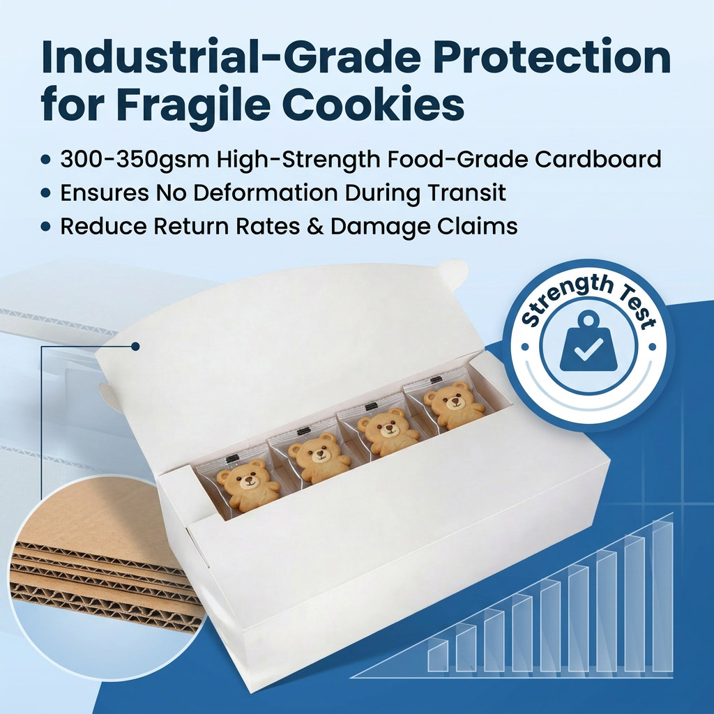Custom Printed Mini Cute Cookie Packaging Boxes With Food Grade Cookies Boxes For Packaging Sweets Box