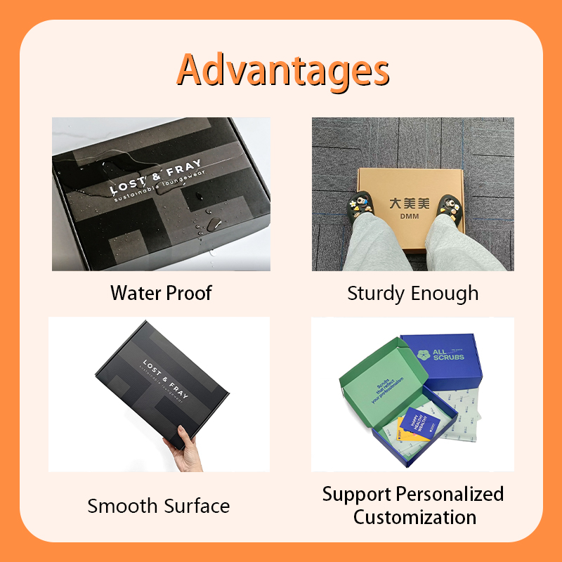 Custom Mailer Box Logo Printing Corrugated Recyclable Packaging Clothes Mailing Cardboard Packaging Paper Shipping Boxes