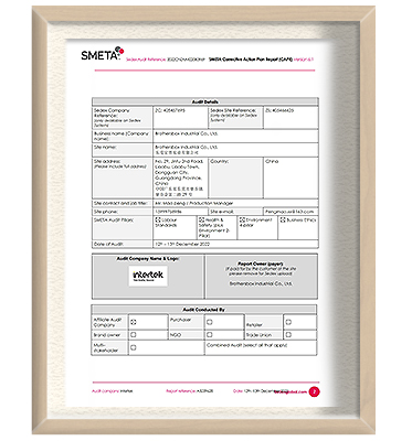 SMETA Certificate