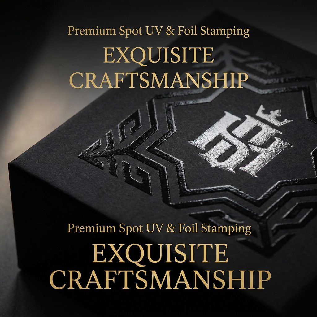 Custom Printed Rigid Cardboard Gift Box Premium Matte Black Gift Boxes with UV Logo Cosmetic Presentation Box
