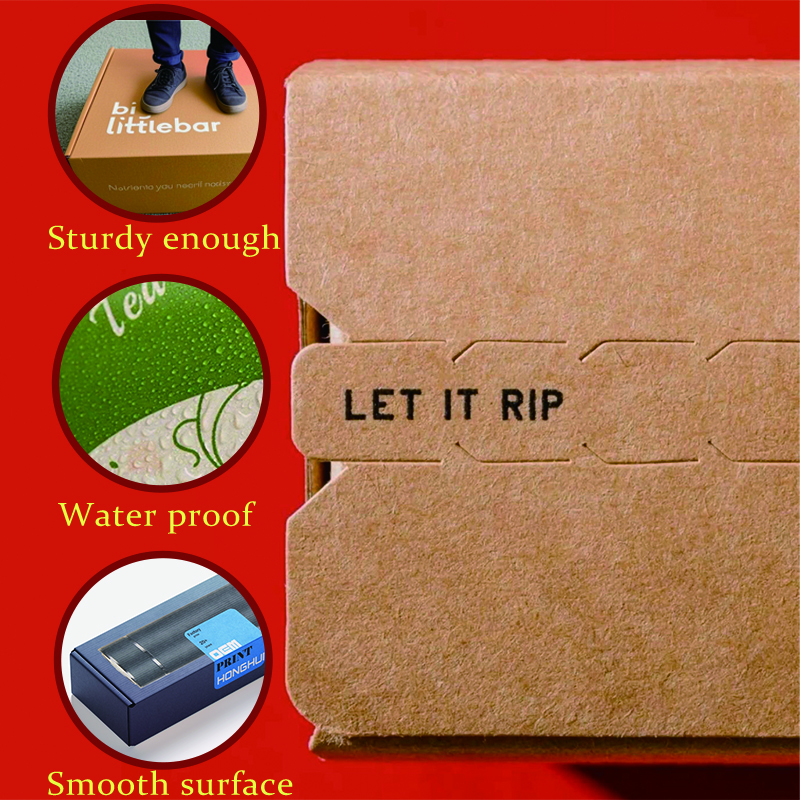 Factory Price Custom Corrugated Box Shipping Box Mailer Boxes With Tear Strip Zipper For Cosmetics Fashion With Logo