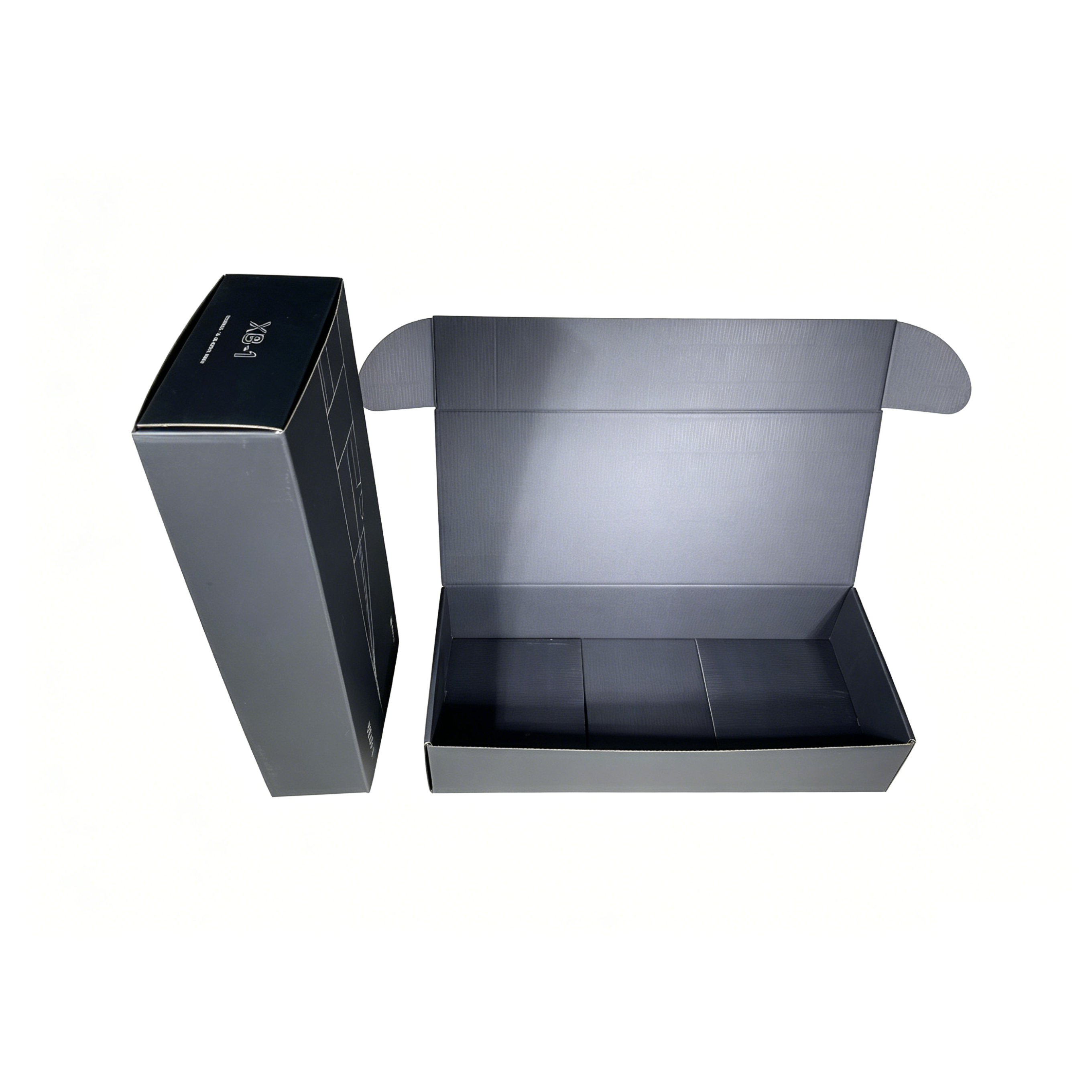 High Quality Black Modern Corrugated Cardboard Gift Box with Recycled Materials Matt Lamination Customizable for Business Use