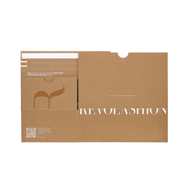 Custom Design Logo Corrugated Cardboard Paper Folding Mailing Packaging Gift Shipping Box With Tear Strip Printed Self Sealing