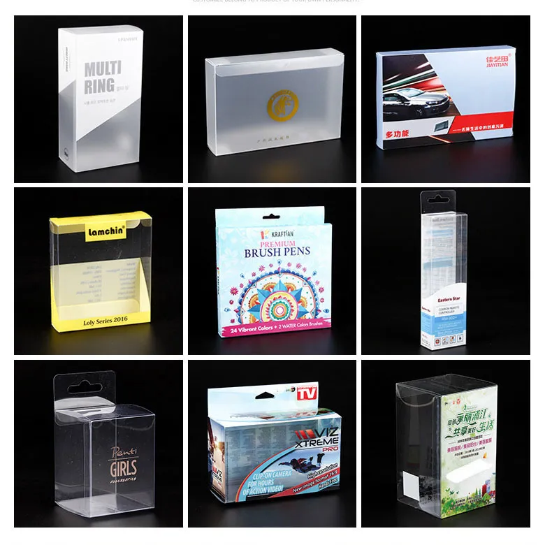 Transparent folding pet box layout