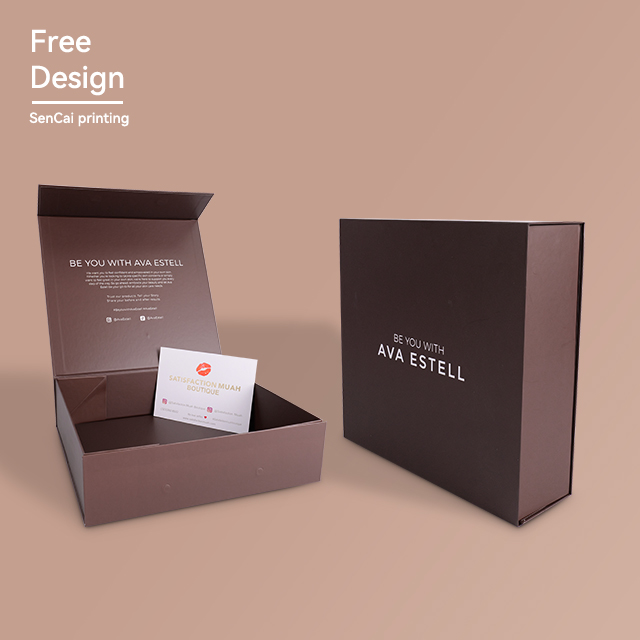 Custom Logo Luxury Flat Shipping Magnetic Close Gift Paper Box Packaging