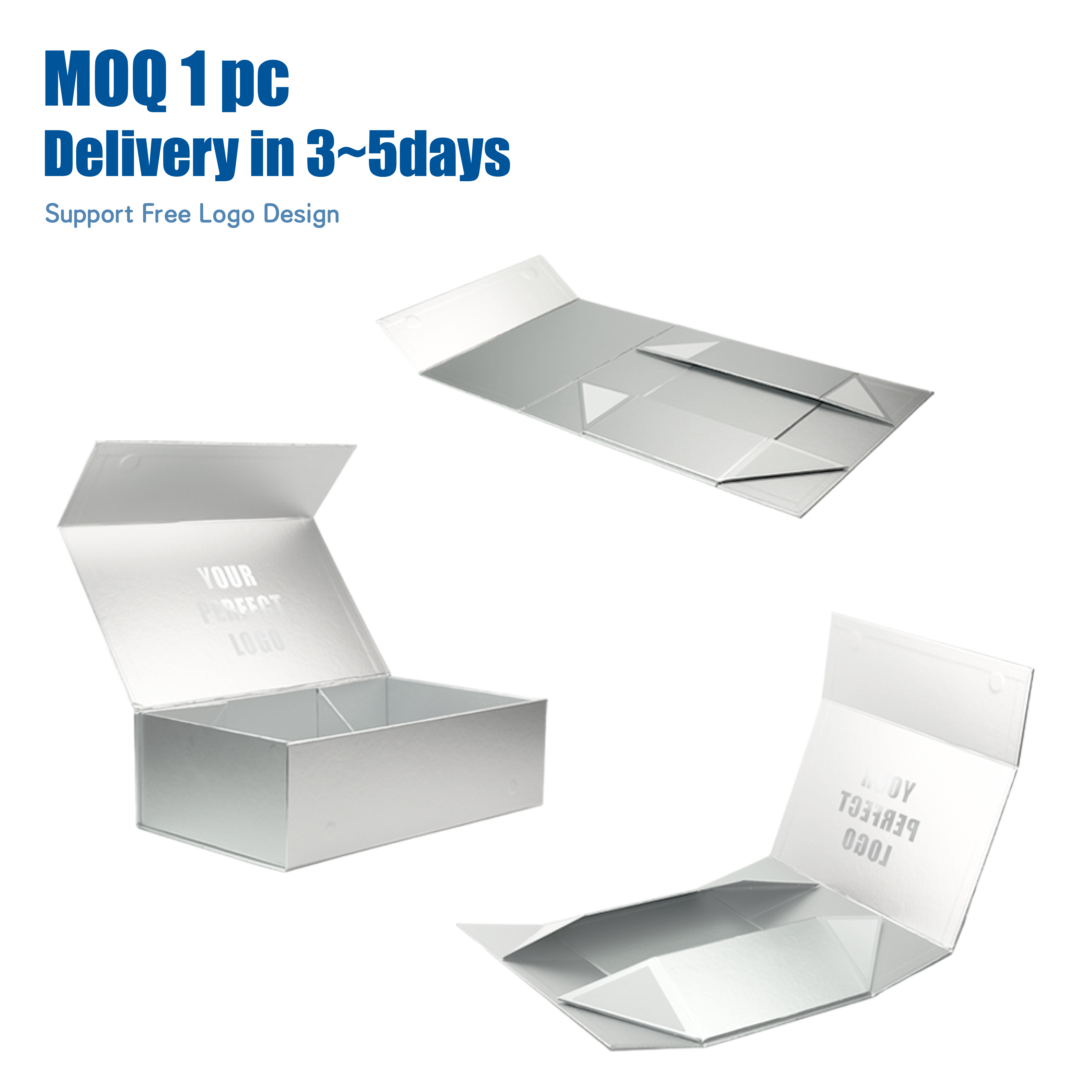 Flap Lid Packaging Cardboard Logo Custom Folding Boxes Magnetic Closure Gift Box Collapsible Magnetic Rigid Paper Box