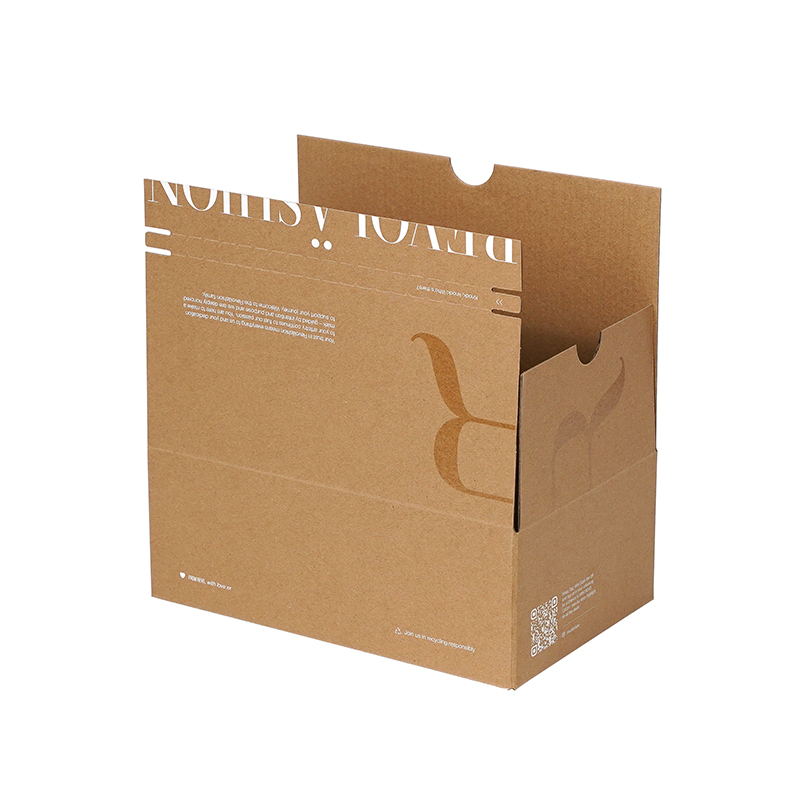 Custom Design Logo Corrugated Cardboard Paper Folding Mailing Packaging Gift Shipping Box With Tear Strip Printed Self Sealing