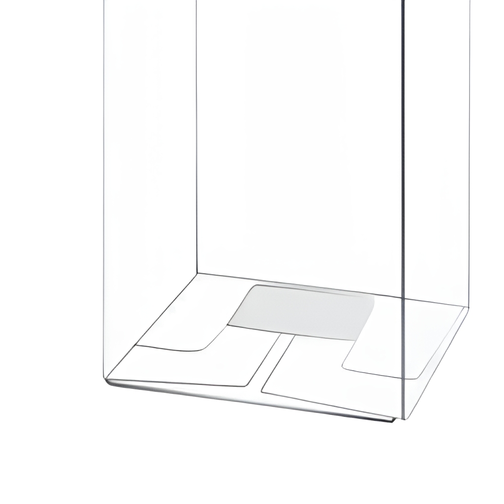 Clear Tall Rectangular PET Plastic Box Transparent Folding Case Cosmetic Lipstick Essential Oil Retail Display Packaging