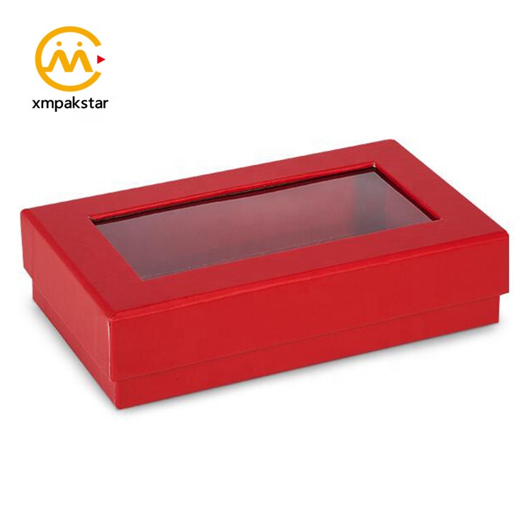 Wholesale Custom logo Printed Black Paper Magnetic Gourmet Product Packaging Gift Box with clear Window