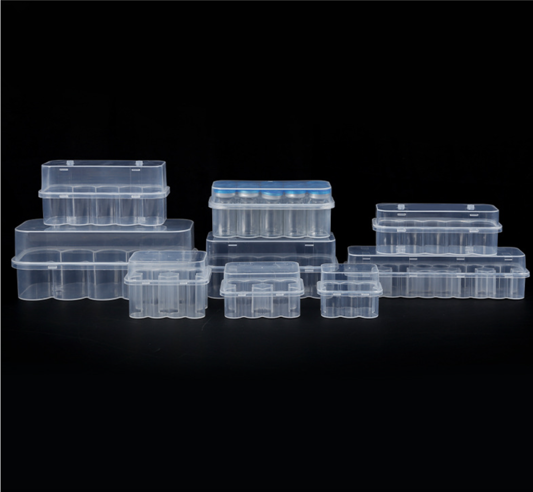 Plastic Vial Storage Box Recycled Materials for Laboratory Research Cosmetic Samples Pharmaceutical Packaging packaging plastic box peptide case