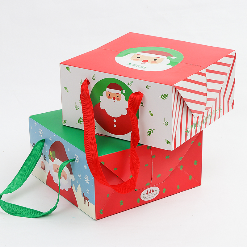 Christmas Packaging Gift Boxes Hot Sale Luxury Lovely Portable Christmas Gift Box