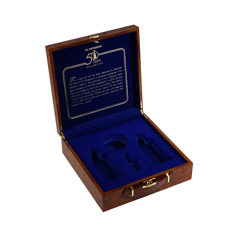 Luxury Box Leather Carrying Case Wine Wood Wine Gift Box
