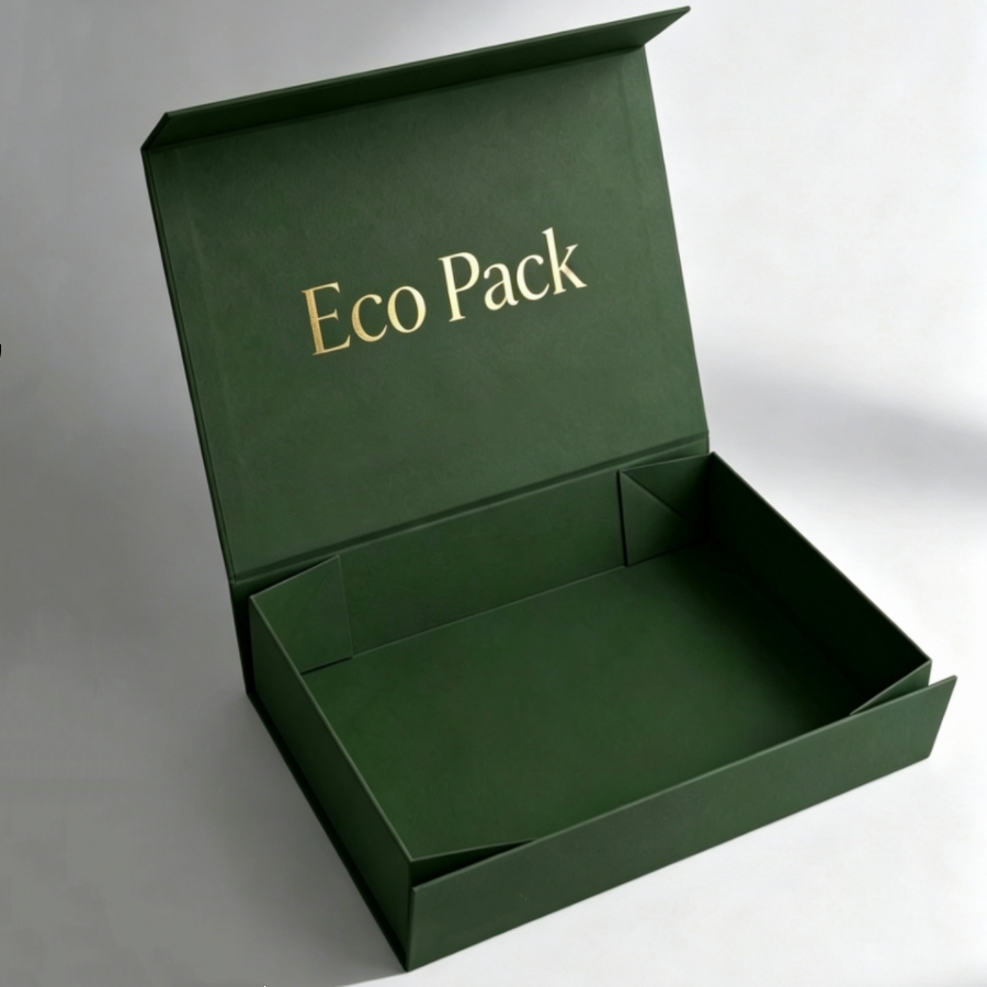 New Custom Design Large Logo Paper Folding Box Packaging Luxury Cardboard Foldable Gift Box