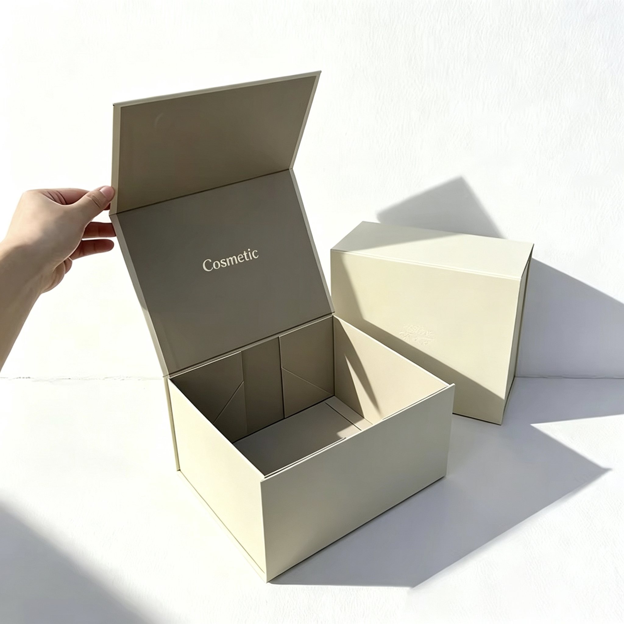 New Custom Design Large Logo Paper Folding Box Packaging Luxury Cardboard Foldable Gift Box