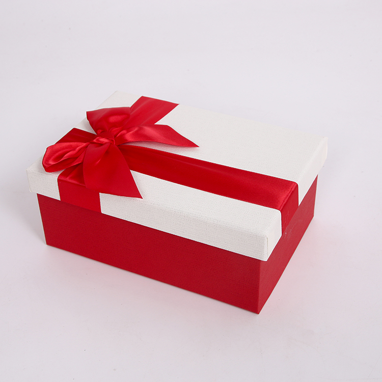 Customized Luxurious Rigid Square Gift Box with Embossing and Ribbon Printing High Quality Small Business Gift Box