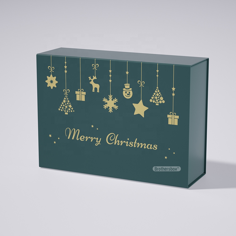 2026 Christmas High-Quality Candle Packaging Box Luxury Hot Stamped Magnetic Gift Box With Custom Logo