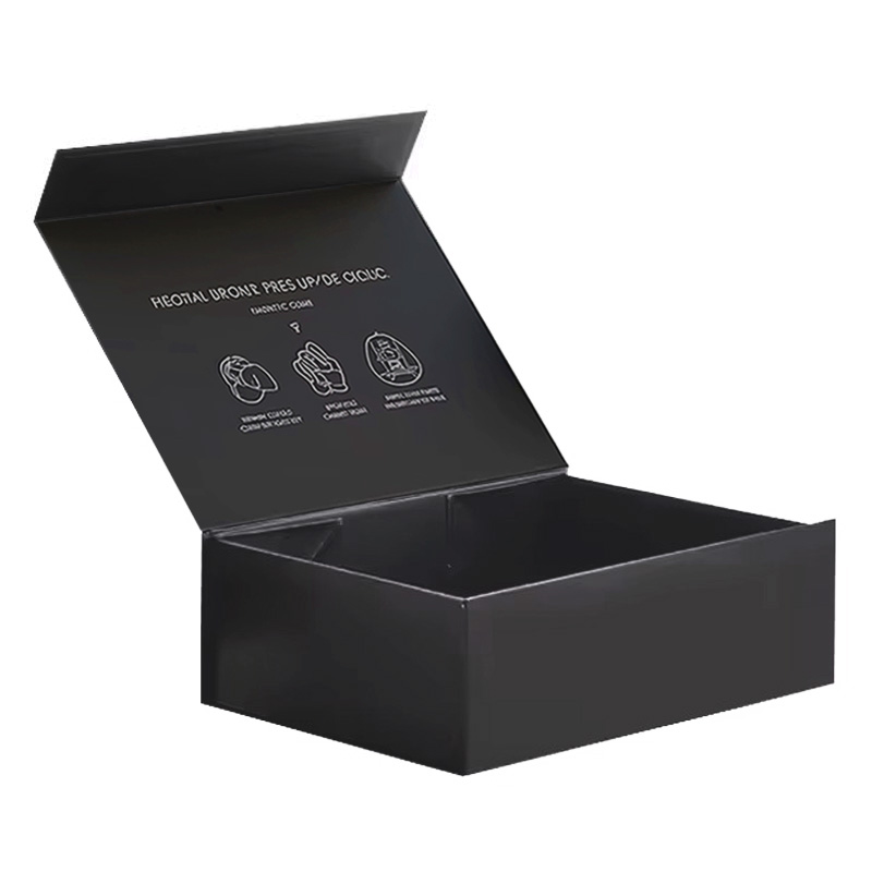 JeyBox Factory Wholesale Custom Printed Handmade Luxury Rigid Paper Cardboard Black Simple Empty Magnetic Closure Gift Box