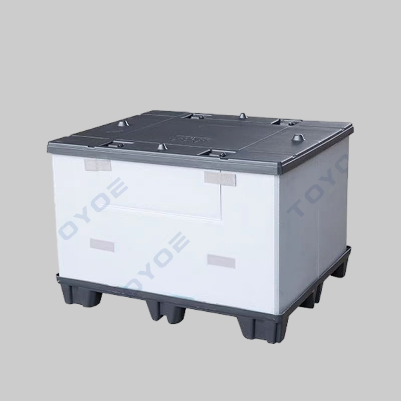 Retail Frozen Euro Pallet Box Plastic Bin Insulated and Defrost Water Collection Reservoir for Packaging and Transportation Solutions for Metal Stamping Parts