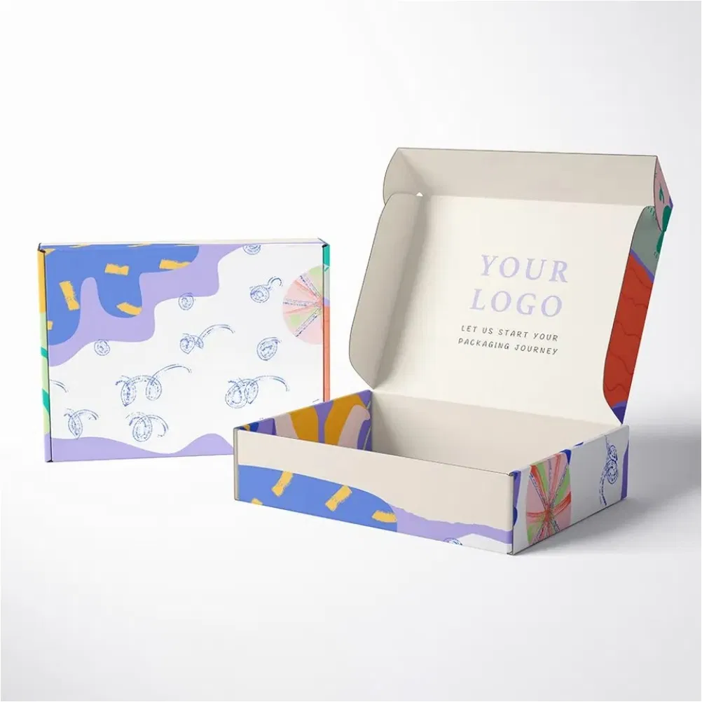Full Color Glossy Sturdy Recyclable Retail Transport Delivery Packaging Box