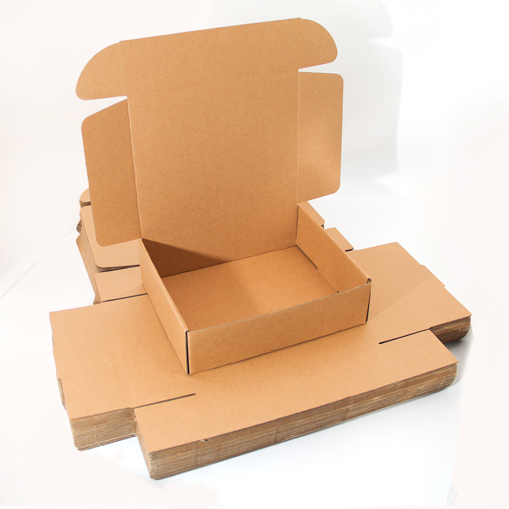 Custom Logo Kraft Corrugated Board Folders Gift Boxes with Matt Lamination Recyclable &amp; Durable Custom Size Available