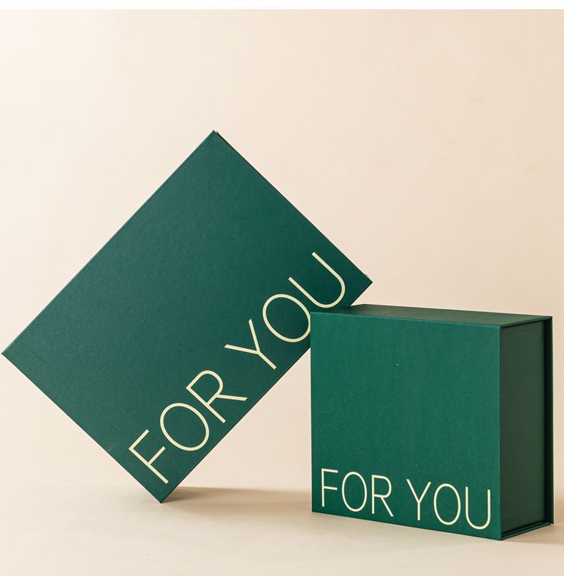 Glitter Paper Flip Gift Box Rigid Board Glossy Matt Lamination UV Coating Silk Custom Logo Clothes Shoes Elegant Square Box