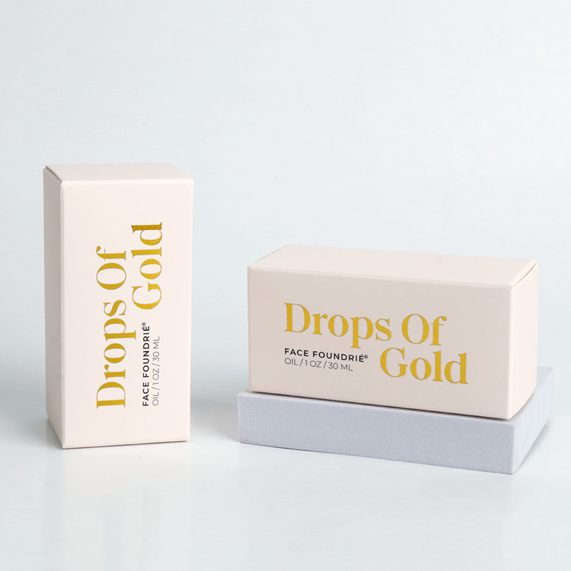 Custom Luxury Cosmetic Packaging Box For Face Oil Serum Printed Paper Folding Carton OEM Manufacturer