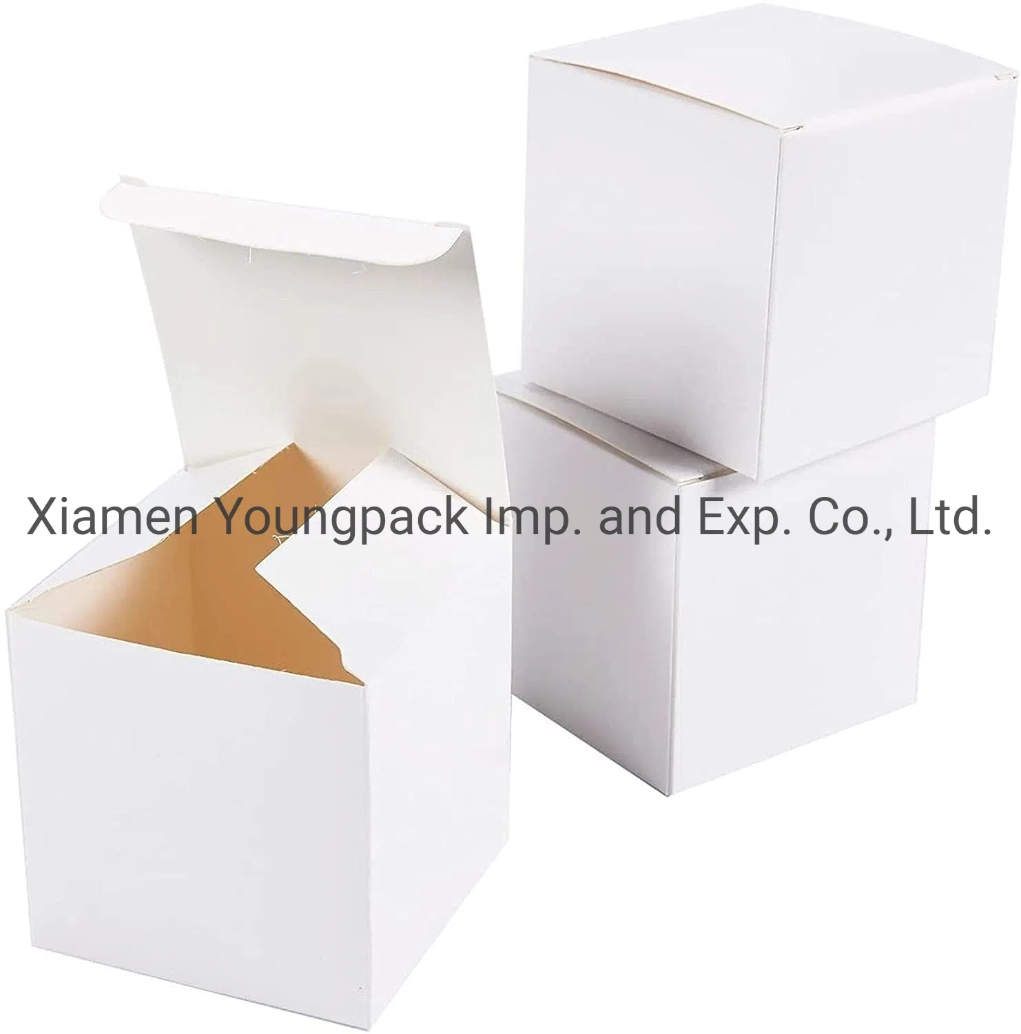 Promotional Party Favor Small White Square Paper Cardboard Gift Boxes with Lid