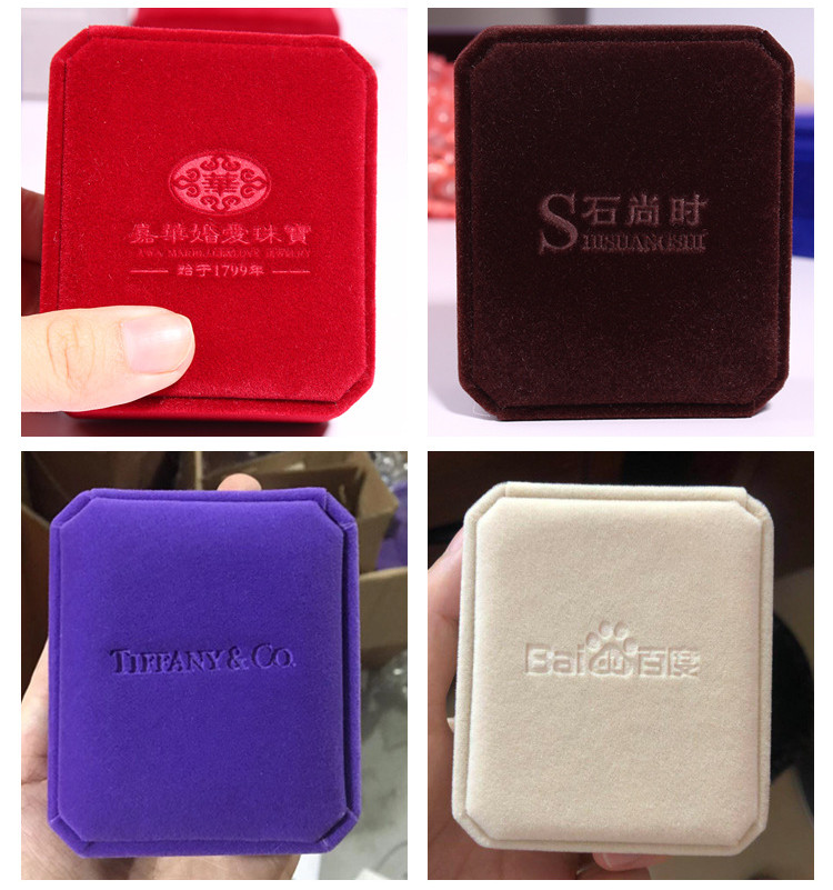 10 Colors Engagement Wedding Premium Velvet Ring Box Jewelry Packaging Gift Box Packaging
