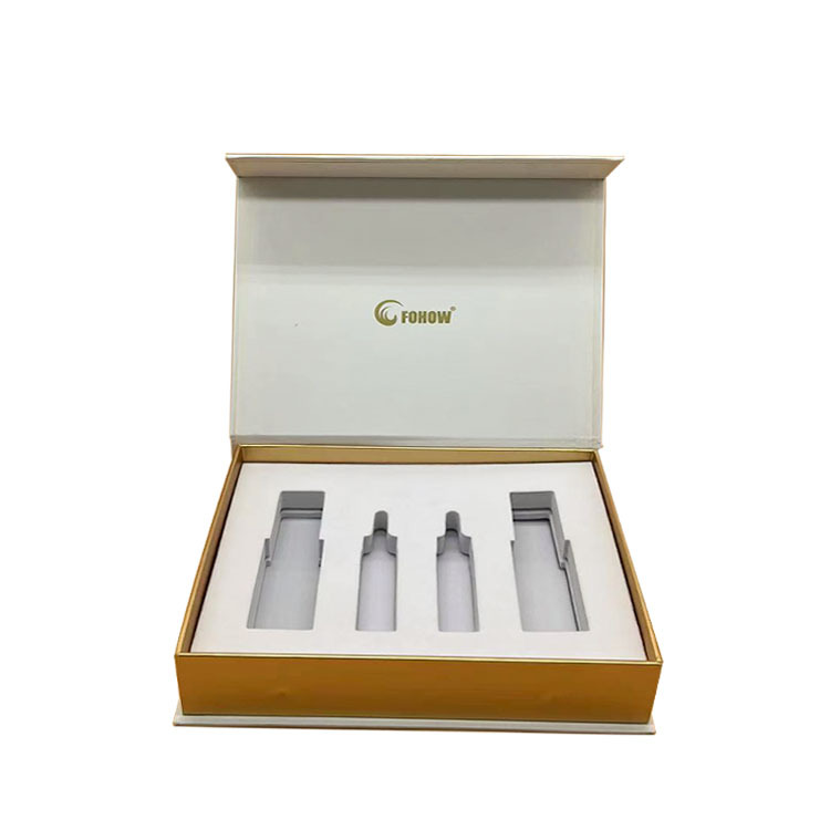 Carton Packaging Flip Gift Box Empty Custom Box Lined With Logo Magnetic Suction Cosmetic Skin Care Products Portable