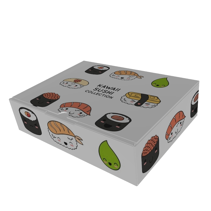 Personalized Matte Finish Paperboard Sushi Noodle Packaging Box Embossing Matt Lamination Recyclable Folder Style Customizable