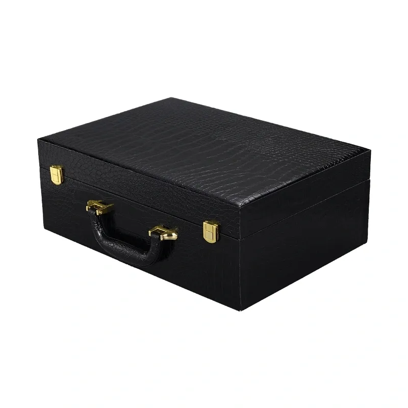 Luxury Box Leather Carrying Case Wine Wood Wine Gift Box