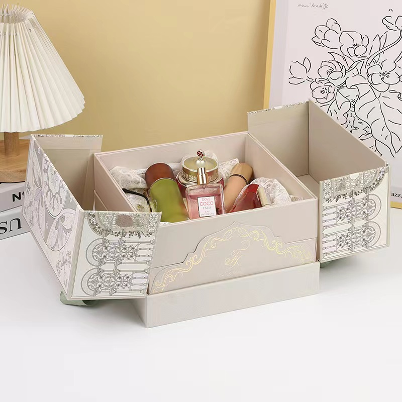 Customized Double-Open Gift Box Creative Paperboard Packaging for Wine Souvenirs and Socks Direct Source Factory