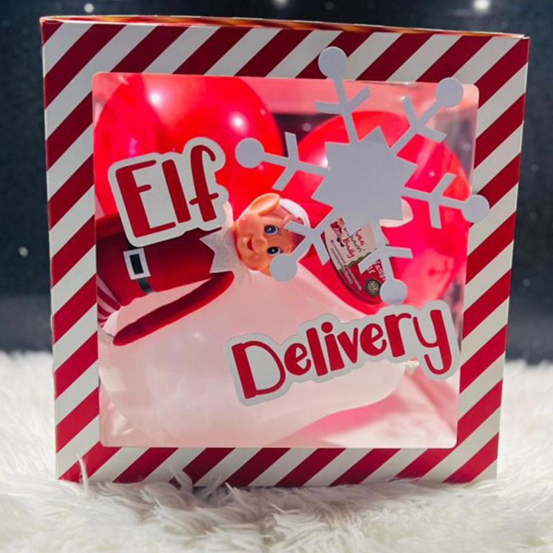 2024 New Hot Sale Square Christmas Elf Balloon Box Kit Factory Wholesale Christmas Decoration Gift Boxes