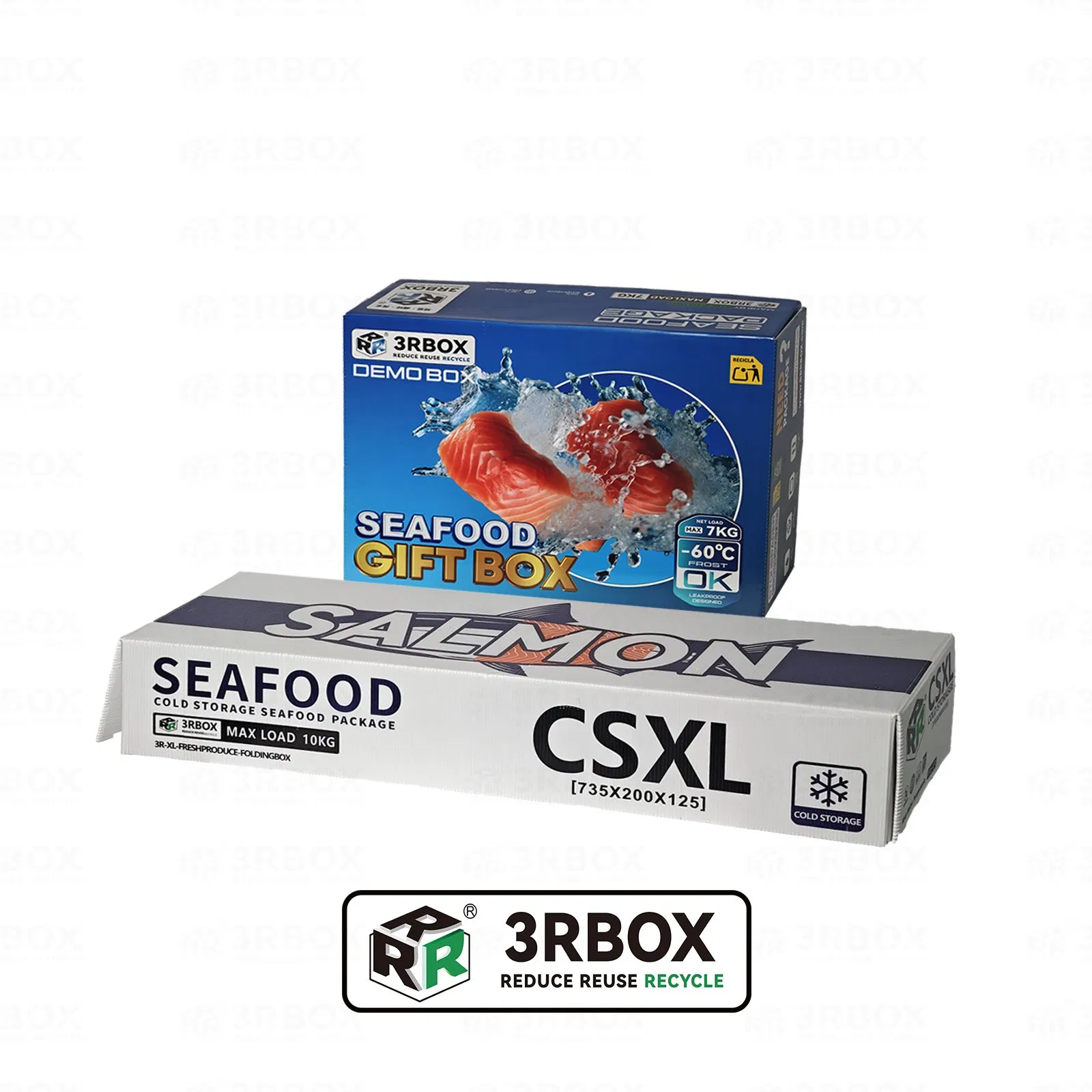 Custom Carton Seafood Box Frozen Shrimp Frozen Food Retail Packaging Box