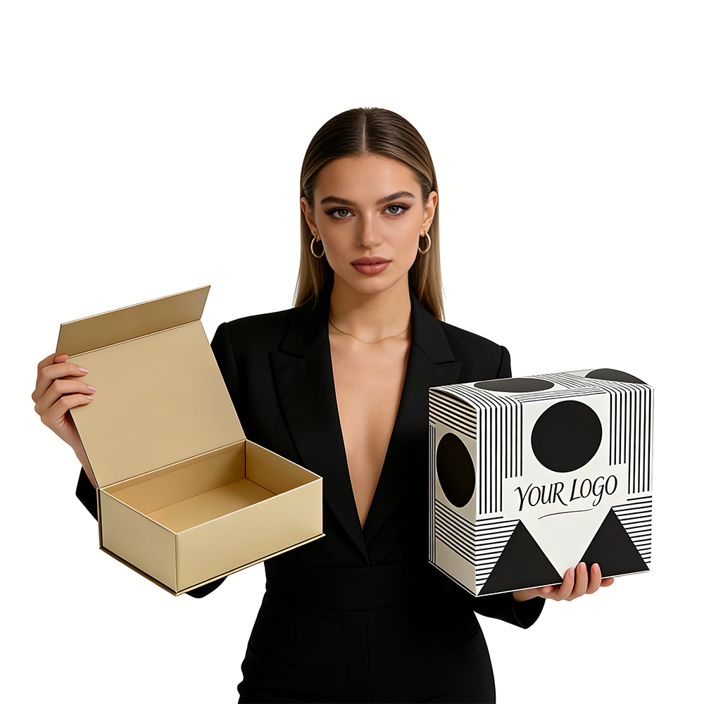 Custom Luxury Magnetic Rigid Flip Lid Gift Box Premium Cardboard Packaging for Cosmetics, Jewelry, Electronics &amp; High-End Gifts