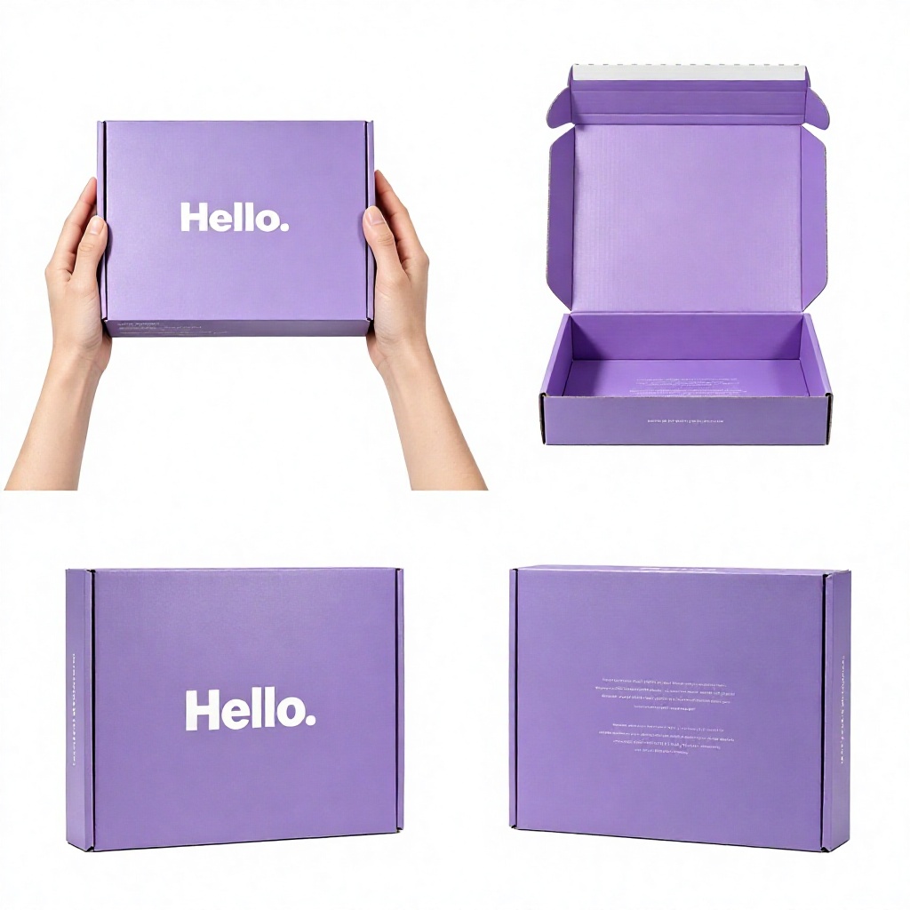 Eco Custom Corrugated Mailer Boxes With Tear Zipper, Self Adhesive Shipping Paper Boxes for Shoes Clothing Apparel